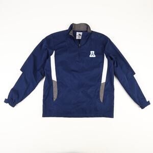 Augusta Sportswear Adult Small 1/4 Zip Pullover Windbreaker Jacket Blue Gray